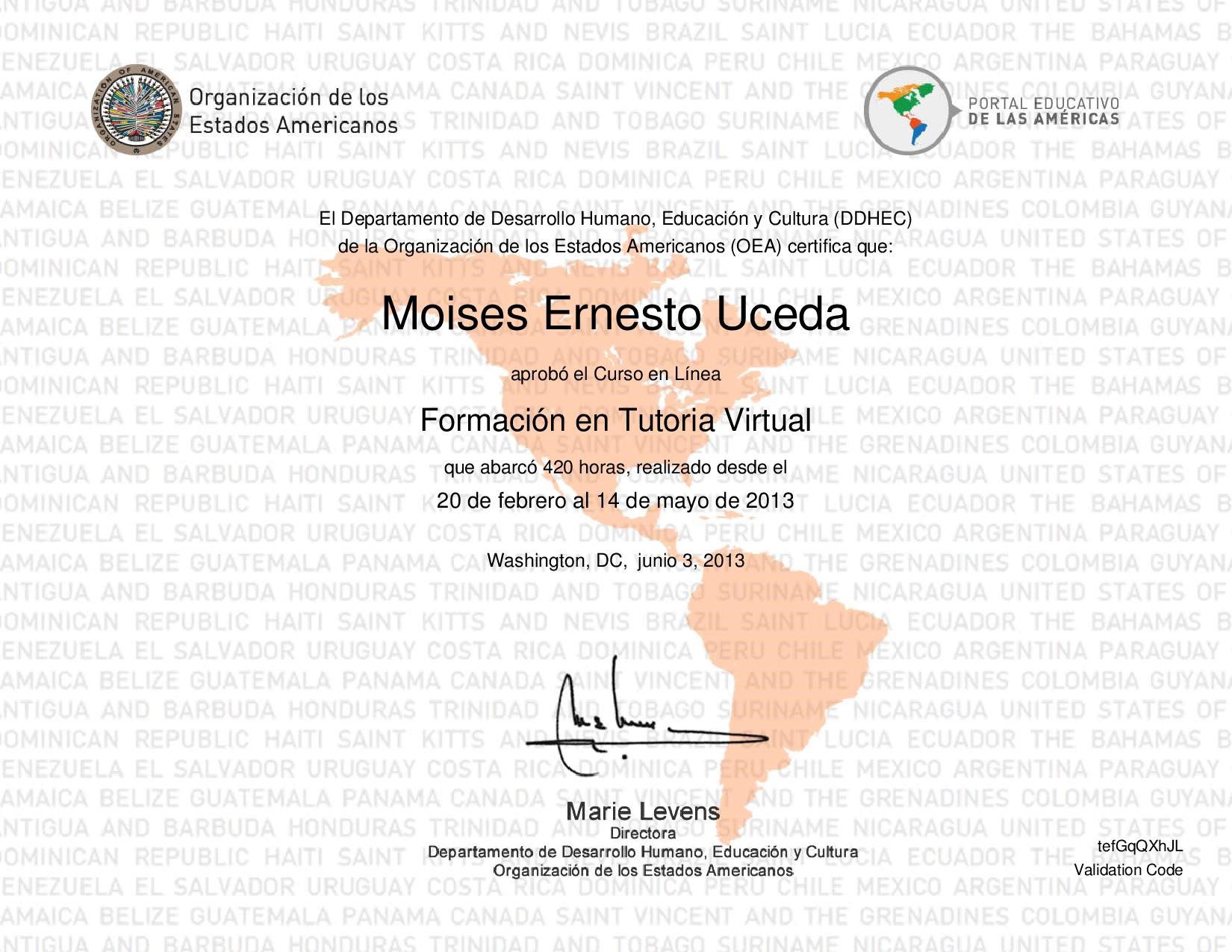 Formación en Tutoría Virtual — OEA